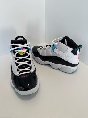 Almost New! Nike Air Jordan 6 Rings South Beach Sneakers CK0026-100 Size 3Y